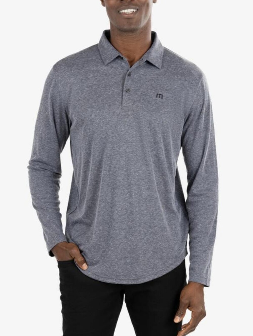 Travis Mathew Wilderness Men's Long Sleeve Golf Polo Shirt Size Large NEW